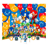 Kit Festa Sonic Decoração Topo Painel Vela N4 Balão Display
