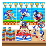 Kit Festa Sonic Só Um Bolinho Em Casa Azul 25 Itens