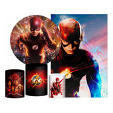 Kit Festa The Flash Painel Redondo