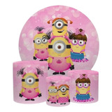 Kit Festa Veste Fácil Festa Minions Rosa Menina