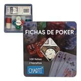 Kit Fichas De Poker E Baralho