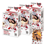 Kit Filme Fujifilm Instax Mini Heart Sketch 30 Fotos