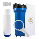 Kit Filtro Água Completo Refil Recarregável Resina Mista Cor Branco Sem Voltagem