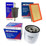 Kit Filtro De Oleo Ar Motor Combustivel Onix Spin Prisma Joy
