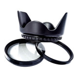 Kit Filtro Uv Cpl Parasol 49mm Canon Nikon Sony