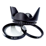 Kit Filtro Uv Cpl Parasol 67mm Canon Nikon Sony