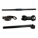 Kit First Guidão Mesa Canote E Abraçadeira Mtb