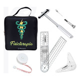 Kit Fisioterapia Básico Martelo Buck goniômetros bolsa Preta