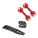 Kit Fisioterapia Caneleira 2kg Par Halter Emborrachado 2kg Cor Colorido