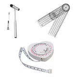 Kit Fisioterapia Goniômetro Grande Martelo De Buck Trena