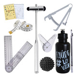 Kit Fisioterapia Martelo Goniômetro Grande Pequeno Fita Imc