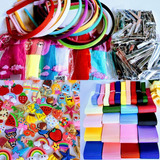 Kit Fitas Gorgurão Bico De Pato Meia De Ceda E Tiara