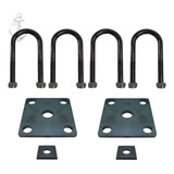 Kit Fixação 02 Chapas 5 Furos 04 Grampos 130mm Carretinhas
