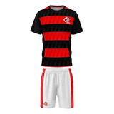 Kit Flamengo Uniforme Infantil Juvenil Oficial Braziline