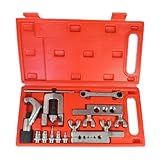 Kit Flangeador E Alargador Com Catraca E Cortador De Tubos- 1-8 A 3-4 Polegadas- Vermelho