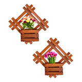 Kit Floreira Jardim 30x30 Painel Madeira Cachepot 12x12
