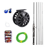 Kit Fly Fishing Completo 5 Vara 2 7 M 100 carbono 4 Iscas
