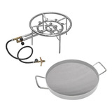 Kit Fogareiro 2 Em 1 35cm Zincado 029 E Disco Arado 38cm 056