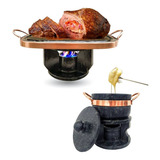 Kit Fondue Retangular Carne Kit Fondue 800 Ml Queijo