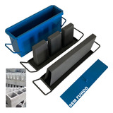 Kit Forma Bloco 3 Furos Canaleta Cimento Concreto Vazado 09