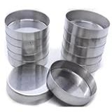 Kit Forma Para Pão De Mel Fundo Fixo 48 Peças N 4 Bolachão 10x3cm Em Aluminio 175ml