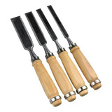 Kit Formão Cabo Madeira Jogo C 4 Peças Excellent Eda 2gc