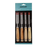 Kit Formão Cabo Madeira Jogo C 4 Peças Excellent Eda 2gc
