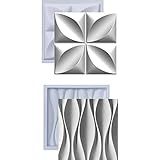 Kit Formas De Gesso 3D E Cimento ABS Pra Painel Revestimento De Parede FDG
