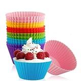 Kit Forminha De Silicone Para Cupcake- Multicolorido- 12 Peças- 7 X 2-5 X 4 Cm- Reutilizável- Para Confeitaria E Muffins