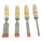 Kit Formões Cabo Madeira Jogo C 4 Peças 1 4 1 2 3 4 1