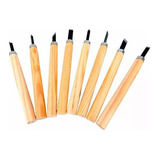 Kit Formões P Entalhar Madeira Jogo C 8 Peças Eda 6xq