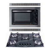 Kit Forno De Embutir 45l Cooktop 5 Bocas Preto Safanelli