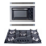 Kit Forno Embutir 45l E Cooktop 5 Bocas Preto Safanelli 220v