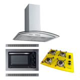 Kit Forno Embutir Coifa Gourmet Cooktop 4 B Safanelli