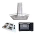 Kit Forno Inox Cooktop 4q + Coifa Gourmet 60cm Safanelli