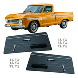 Kit Forro Lateral Porta Gm A10 C10 D10 Preto Friso Completo