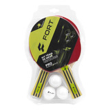 Kit Fort Pro Ping Pong 2 Raquetes 3 Bolas E Rede C Suporte