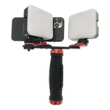 Kit Foto Duplo Led Filmagem Fotografia P Arcada Dentária Nf
