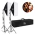 Kit Foto E Vídeo Softbox Duplo Iluminação Tripé 2m + Bolsa 127/220v