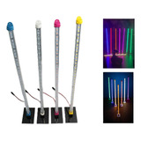 Kit Fotográfico 06 Barras Led 100cm Colorida C Fonte Suport