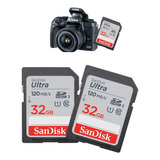 Kit Fotógrafo 2 Cartões Sandisk Sdhc Ultra 120 Mb/s 32 Gb