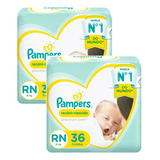 Kit Fraldas Pampers Premium Care Recém nascido Rn Com 2 Un