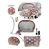 Kit Frasqueira Necessaire Feminina Maquiagem Bijuteria 3pçs