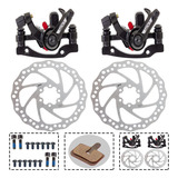Kit Freio A Disco 160mm Mecânico Pinça Rotor Para Bicicleta