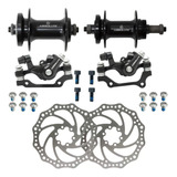 Kit Freio A Disco Mecanico Absolute Com Cubos 36f Rosca Bike