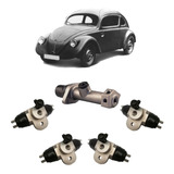 Kit Freio Cilindro Mestre 4 Burrinho Roda Fusca 57 À 76