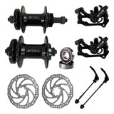 Kit Freio Disco 160mm Bike Cubo Rolamentados Aluminio Gta