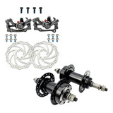 Kit Freio Disco Mecânico Bike Pinças cubos Aço 36 Furos Bike
