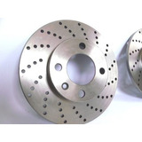 Kit Freio Disco Traseiro Ventilado Perfurado Fusca Sp2 5x114