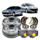 Kit Freio Tambor Rolamento Sapata Cilindro 206 207 1 4 1 6